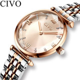 Luxury Crystal Waterproof Rose Gold Steel Strap Wrist Watches Luxury Crystal Waterproof Rose Gold Steel Strap Wrist Watches
