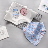Cute Cartoon Print Short Set Pajamas Short Sleeve T Shirts Shorts Sleepwear