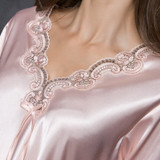 Ice Silk Suit Long Sleeve silk pajamas Thin Bud Silk sleepwear