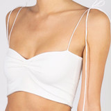 Black White V Neck Sexy Cropped Tank Top Camis