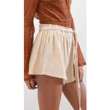 Chiffon Casual Vintage Belted High Waist Boho Bohemian Shorts