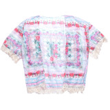 Floral Print Shawl Chiffon Boho Bohemian Kimonos