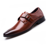 Retro Patent Leather Stylish Elegant Metal Buckle Oxford Shoes
