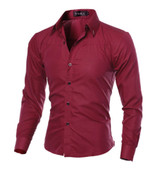 Luxury Casual Decent Long Sleeve Slim Fit Tops Dress Shirt
