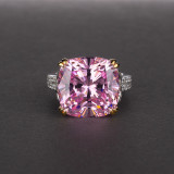Vintage Sterling Silver Created Moissanite Gemstone Ring