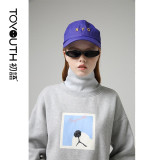 Letter Printed Long Sleeve Turtleneck Sweatshirts
