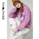 Letter Printed Long Sleeve Turtleneck Sweatshirts