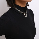 Gothic Crystal Multi Layer Circle Choker Necklace