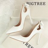 Pumps Red Black Sexy Pointed Toes Stiletto Heels