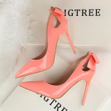 Pumps Red Black Sexy Pointed Toes Stiletto Heels