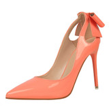 Pumps Red Black Sexy Pointed Toes Stiletto Heels