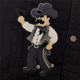 black high quality embroidery denim jackets