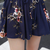loose casual chiffon  print Boho Bohemian Shorts