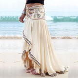 Embroidery Irregular Cotton Boho Bohemian Skirts