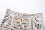 Embroidery Irregular Cotton Boho Bohemian Skirts