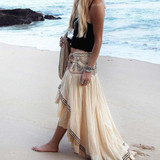 Embroidery Irregular Cotton Boho Bohemian Skirts