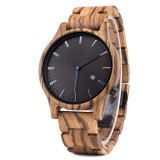 Date Display  Timepieces Chronograph Military Wood Watches