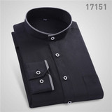 Stand Collar Long Sleeve Slim Fit soft comfortable Dress Shirts