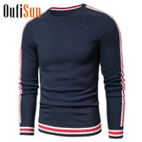 Casual Knitted Cotton Striped Sweaters Casual Knitted Cotton Striped Sweaters