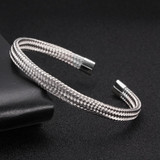 Luxury Silver Snake Sporty Charm Bracelet Bangles