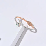 Rose Gold Charms Snake Stainless Steel Cuff Bracelets Bangles