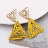 Round Triangle Heart Drop Earrings