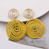 Round Triangle Heart Drop Earrings