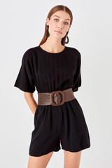 Black Back Low Cut Rompers