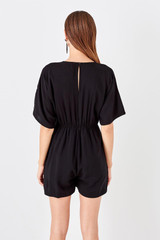 Black Back Low Cut Rompers