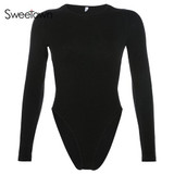 Black Back Cut Out Sexy Rave Bodysuit