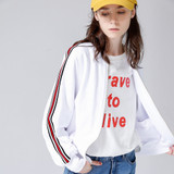Loose Stripe Turn Down Collar Full Sleeves Zipper Casual Cotton Baseball Jacket
