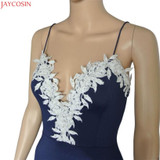 V Neck Floral Lace Dress