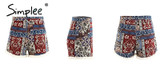 Fringe ethnic flower Boho Bohemian Shorts