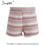 Fringe ethnic flower Boho Bohemian Shorts