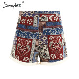 Fringe ethnic flower Boho Bohemian Shorts