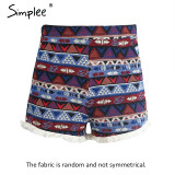 Fringe ethnic flower Boho Bohemian Shorts