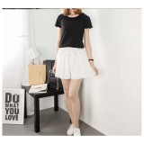 loose casual chiffon stretch sunflower Boho Bohemian Shorts