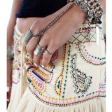 Sexy Embroidery Irregular Hem Vintage Boho Bohemian Skirts