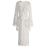 White Lace Cover Up Sashes Boho Bohemian Kimonos