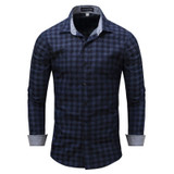 Long Sleeve Plaid Dress Shirt