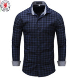 Long Sleeve Plaid Dress Shirt