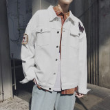 Baseball Patchwork Hip Hop Windbreaker Casual Denim Jackets