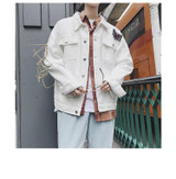 Baseball Patchwork Hip Hop Windbreaker Casual Denim Jackets