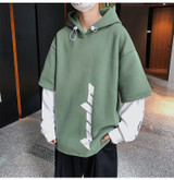 LAPPSTER Men Hip Hop Fleece Hoodies 2019 Man Winter Japanese Streetwear Sweatshirts Male Pullover Black Patchwork Hooded Hoodies