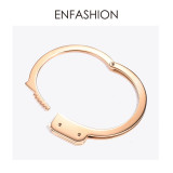 Handcuffs Gold Color Stainless Steel Punk Bracelets Bangles