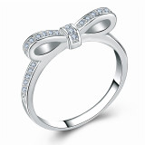 Cubic Zirconia Bow Knot Rings