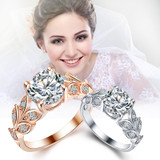 Leaf Flower Wedding Ring