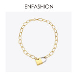 Big Lock Link Chain Choker Necklace