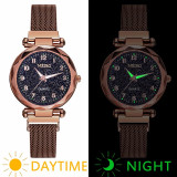 Magnet Buckle Starry Sky Luminous Arabic Numbers Watch Magnet Buckle Starry Sky Luminous Arabic Numbers Watch