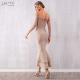 Lace Bandage Celebrity Off Shoulder Dresses